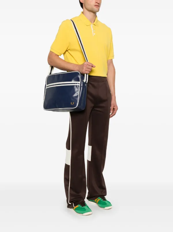 Fred Perry Striped Shoulder Bag Blue FARFETCH IE