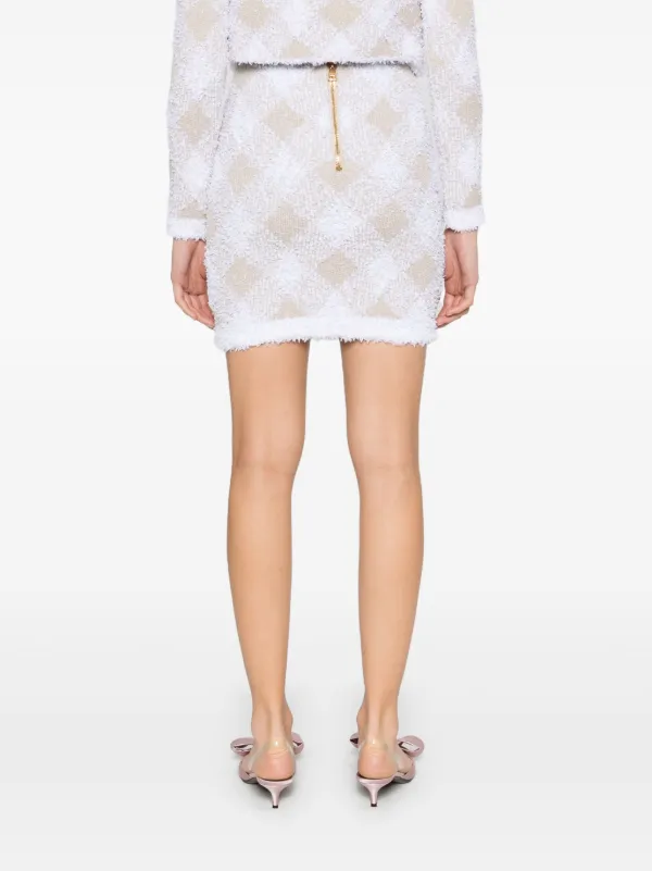 BALMAIN ベージュ ミニスカート ポケット付き