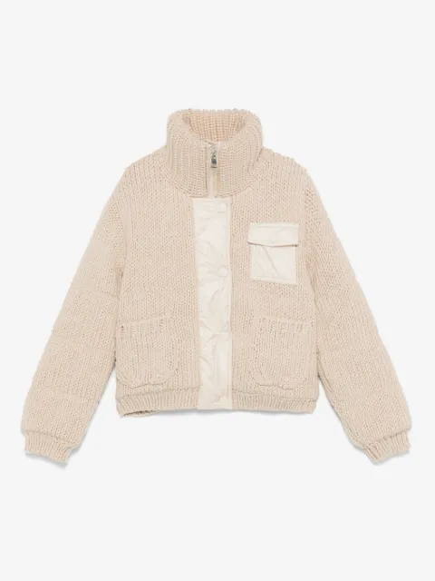 Moncler Enfant cardigan en maille épaisse