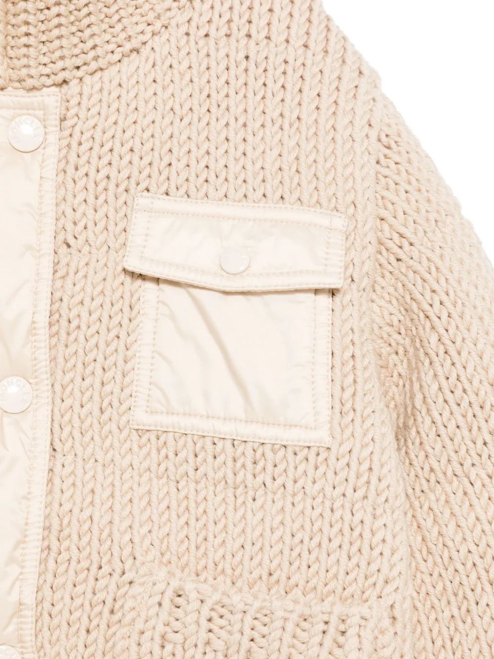 Moncler Enfant Grofgebreid vest Beige