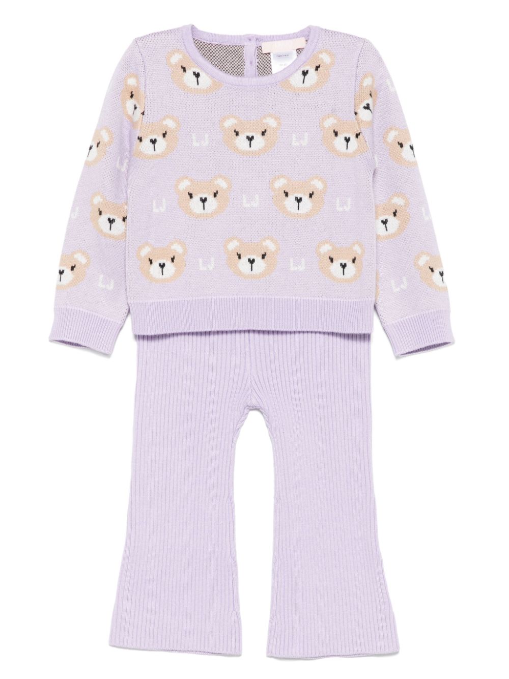 LIU JO teddy bear-jacquard tracksuit set - Purple