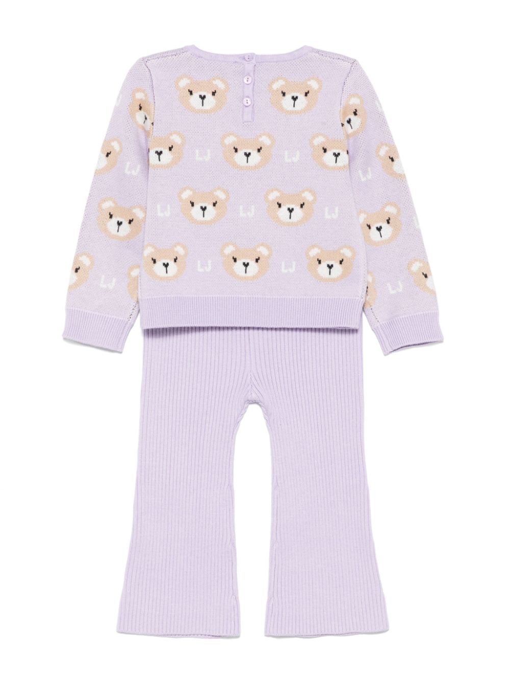 LIU JO teddy bear-jacquard tracksuit set - Paars