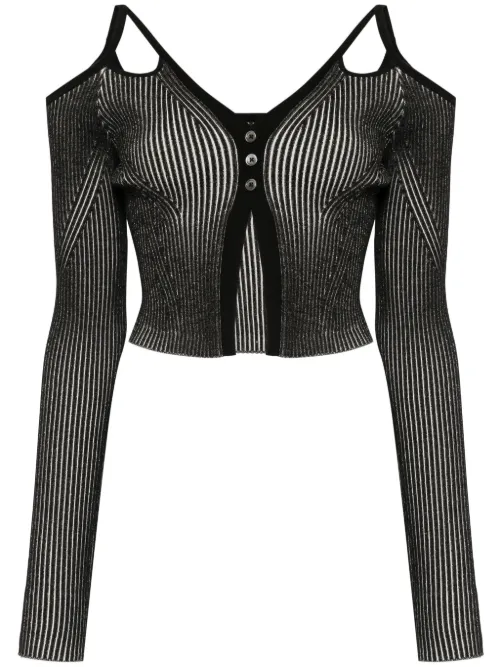 Cardigan à découpes - Feng Chen Wang - Modalova