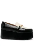 GANNI 70mm platform loafers - Black