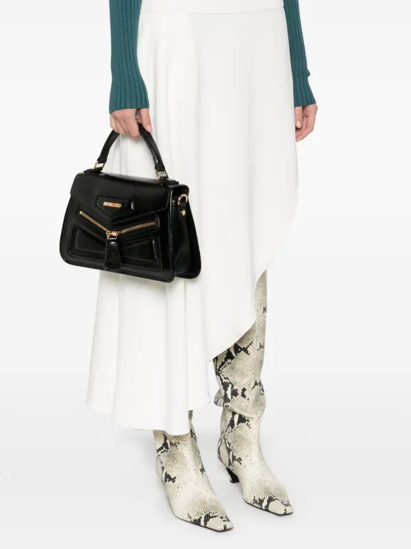 Love Moschino ロゴプレート ハンドバッグ | ブラック | FARFETCH JP
