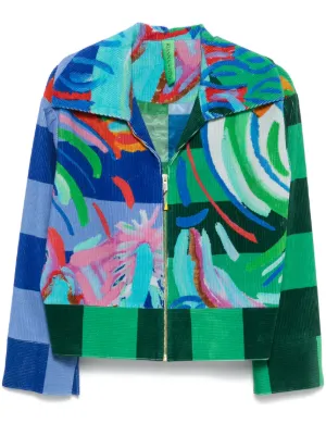 Pantalon En Soie 100% Rianna + Nina - Taille M - Bleu/Multicolore Géométrique - Neuf Avec étiquettes