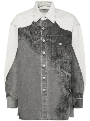 Feng Chen Wang デニムジャケット | グレー | FARFETCH JP