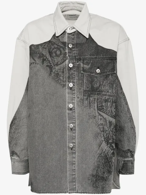 Feng Chen Wang Giacca denim con stampa