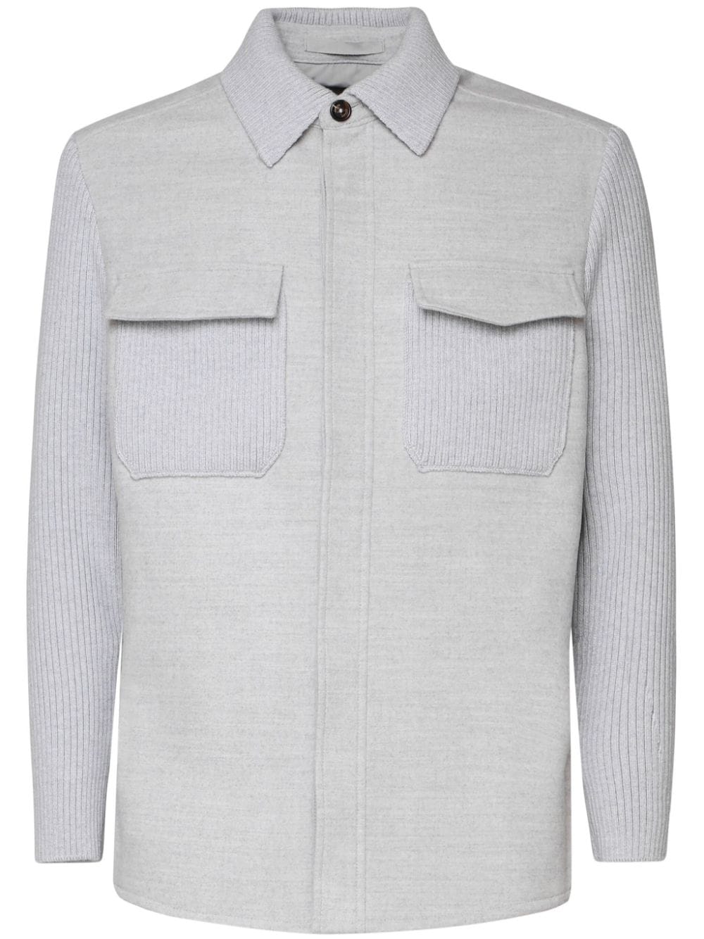 Eleventy knitted-panels jacket - Grigio