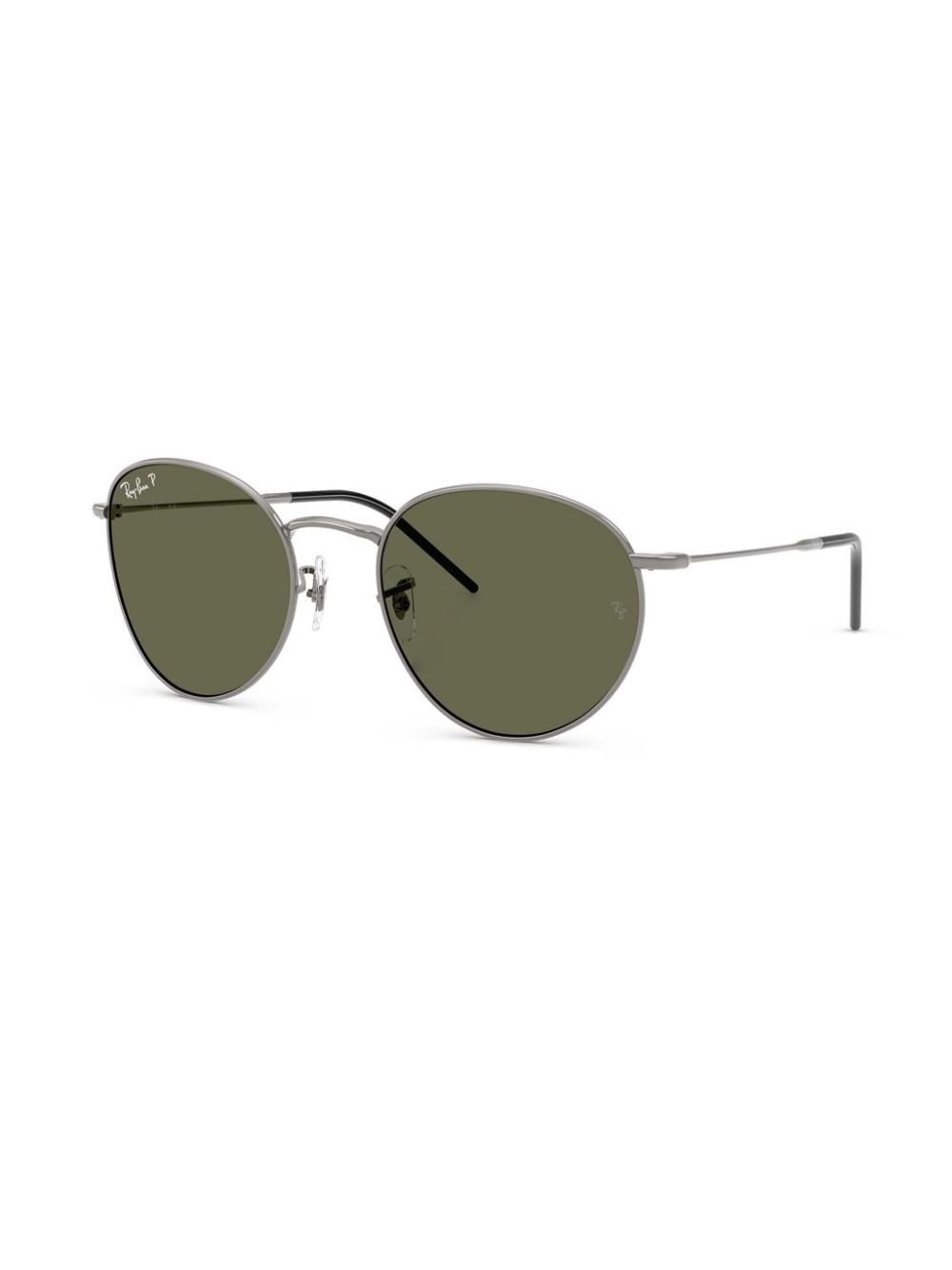 Ray-Ban Round Reverse zonnebril met rond montuur - Zilver