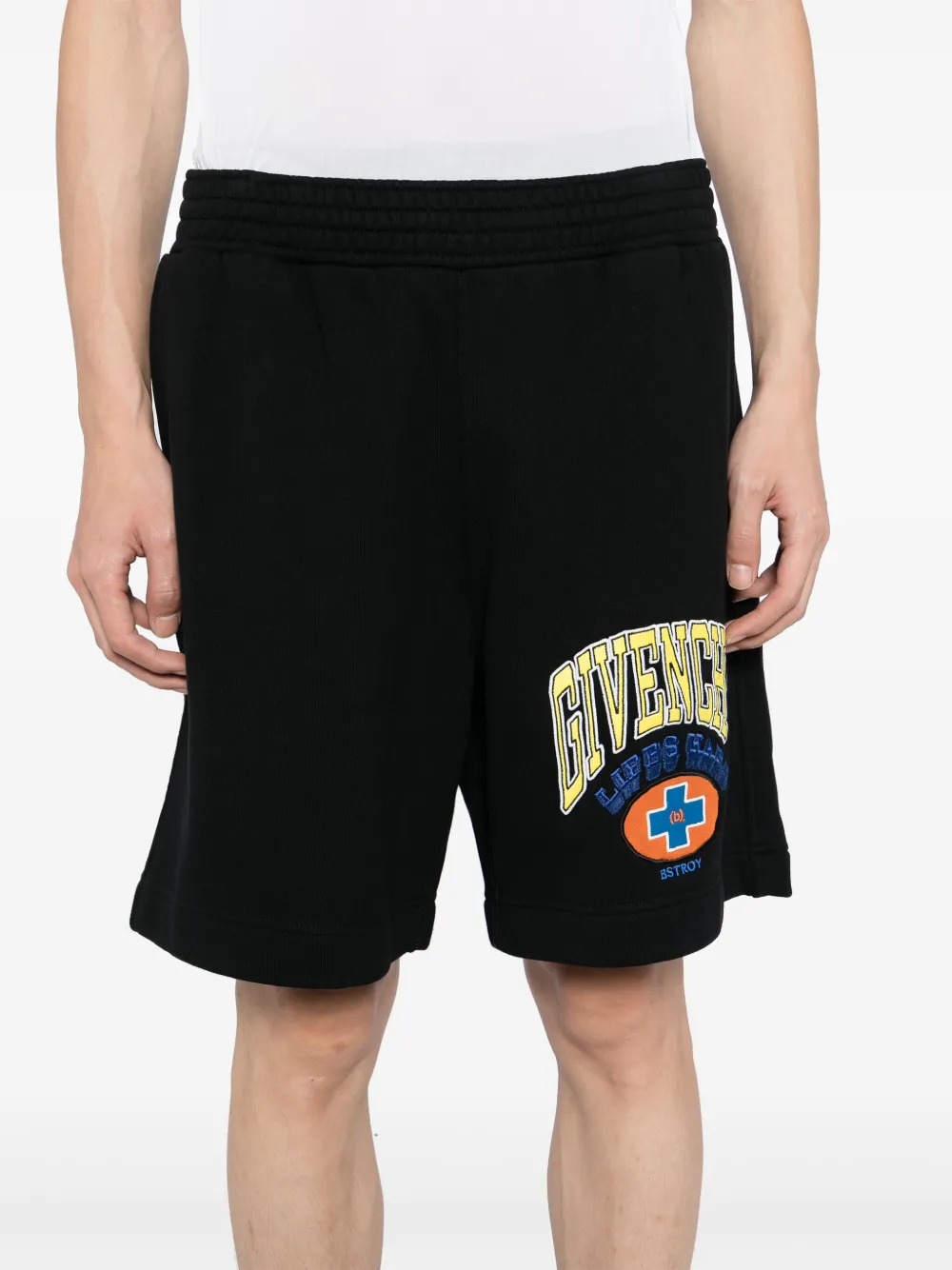 Givenchy Shorts met geborduurd logo Zwart
