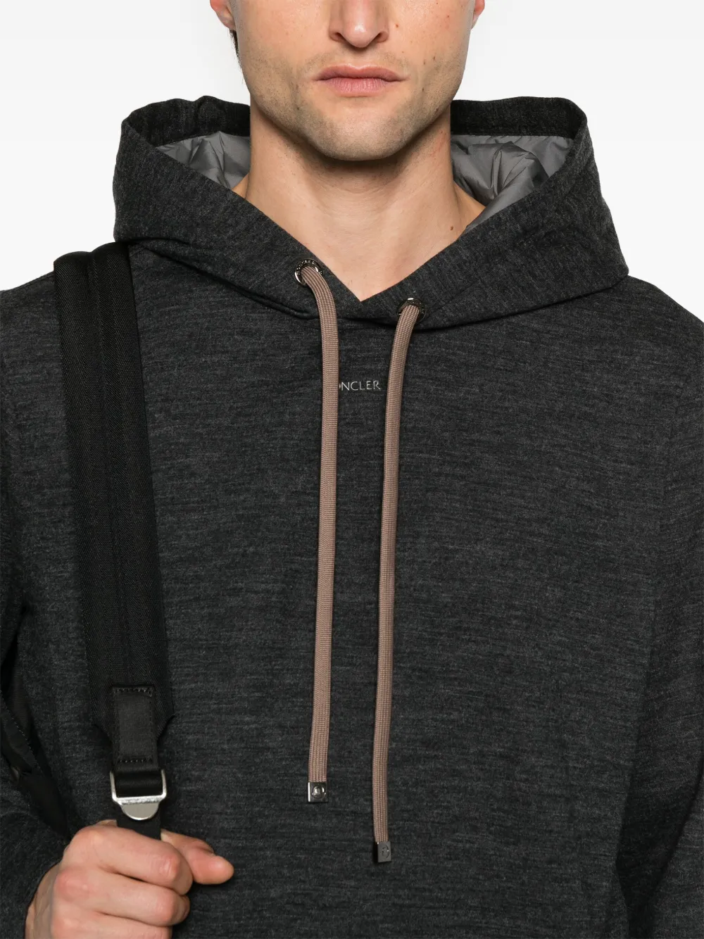 Moncler Hoodie met logoprint Grijs