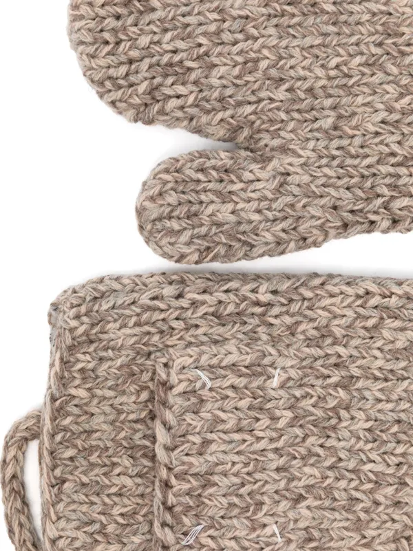 直営店◆Maison Marghiera◆シェットランドウールミトン Gray Shetland Wool Mittens by Maison Margiela on Sale