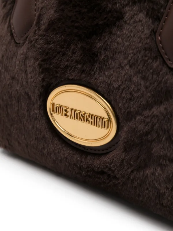 Love Moschino faux fur Tote Bag Brown FARFETCH IE