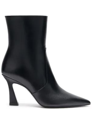 Balenciaga スクエアトゥ レザーブーツ | ブラック | FARFETCH JP