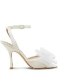 Stuart Weitzman 100mm Blushing Bow sandals - White