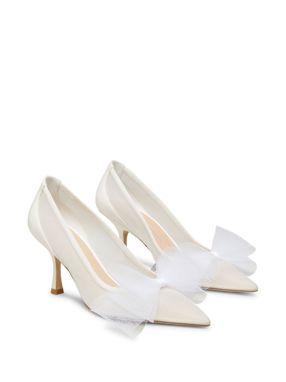 Stuart Weitzman 75mm Blushing Bow pumps - Wit