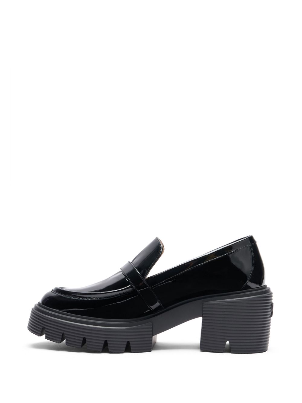 Stuart Weitzman 60 mm leren loafers Zwart