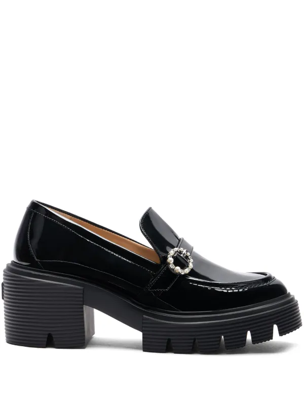 Stuart weitzman patent leather loafers online