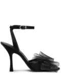Stuart Weitzman 100mm Blushing Bow sandals - Black