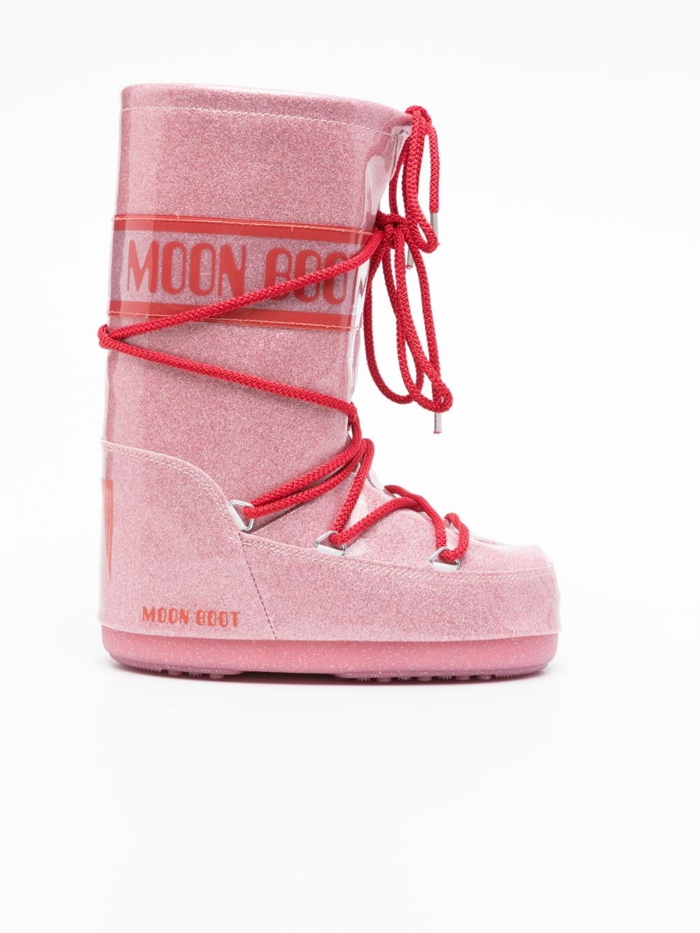 Moon Boot Icon snowboots met glitter Roze