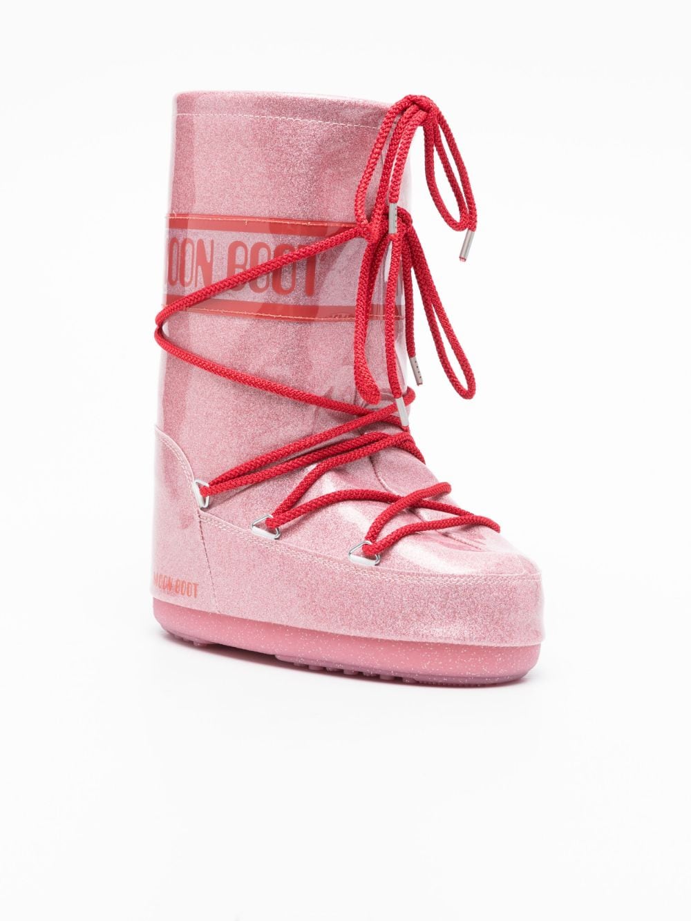 Moon Boot Icon snowboots met glitter - Roze