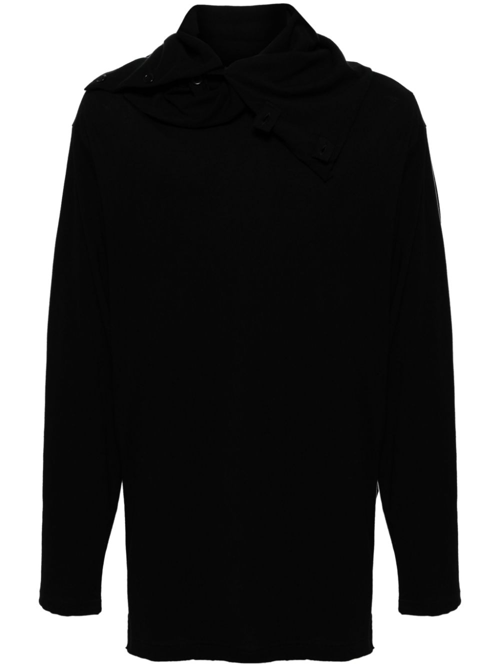 Yohji Yamamoto cotton long sleeves T-shirt - Black