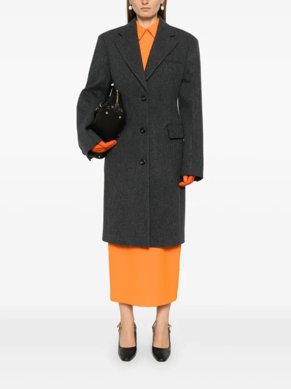 MIUMIU ウールコート Miu Miu ウールコート | グレー | FARFETCH JP
