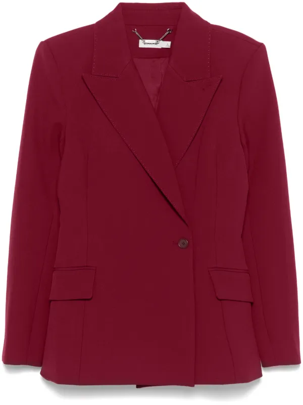 Simkhai Double-breasted Blazer in Red