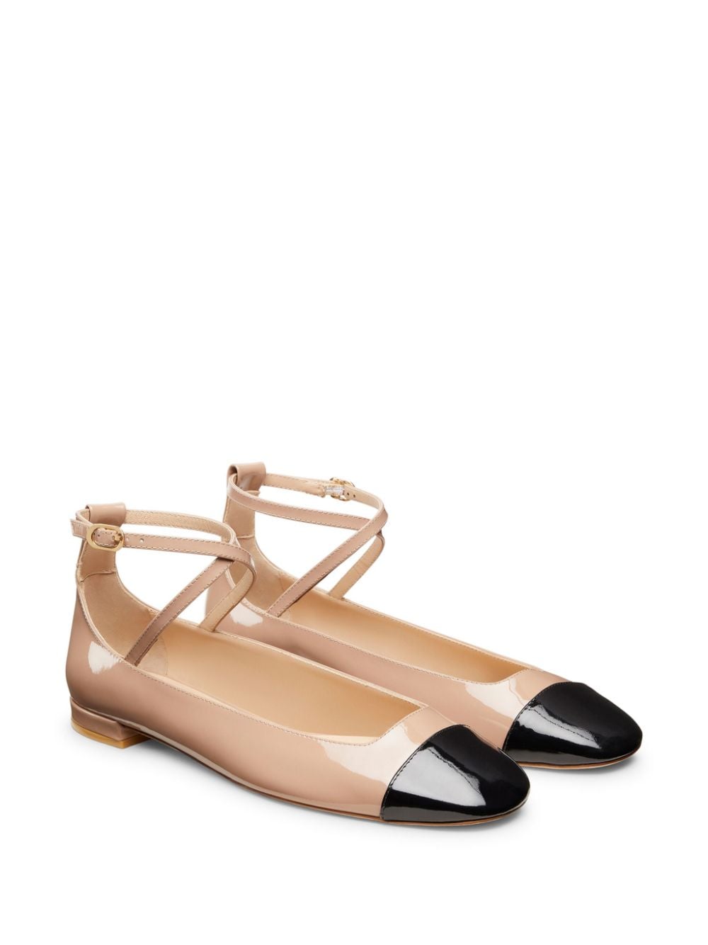 Stuart Weitzman leather ballerina shoes - Beige