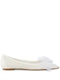 Stuart Weitzman Blushing Bow ballerina shoes - White
