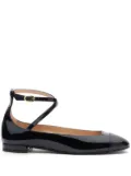 Stuart Weitzman leather ballerina shoes - Black