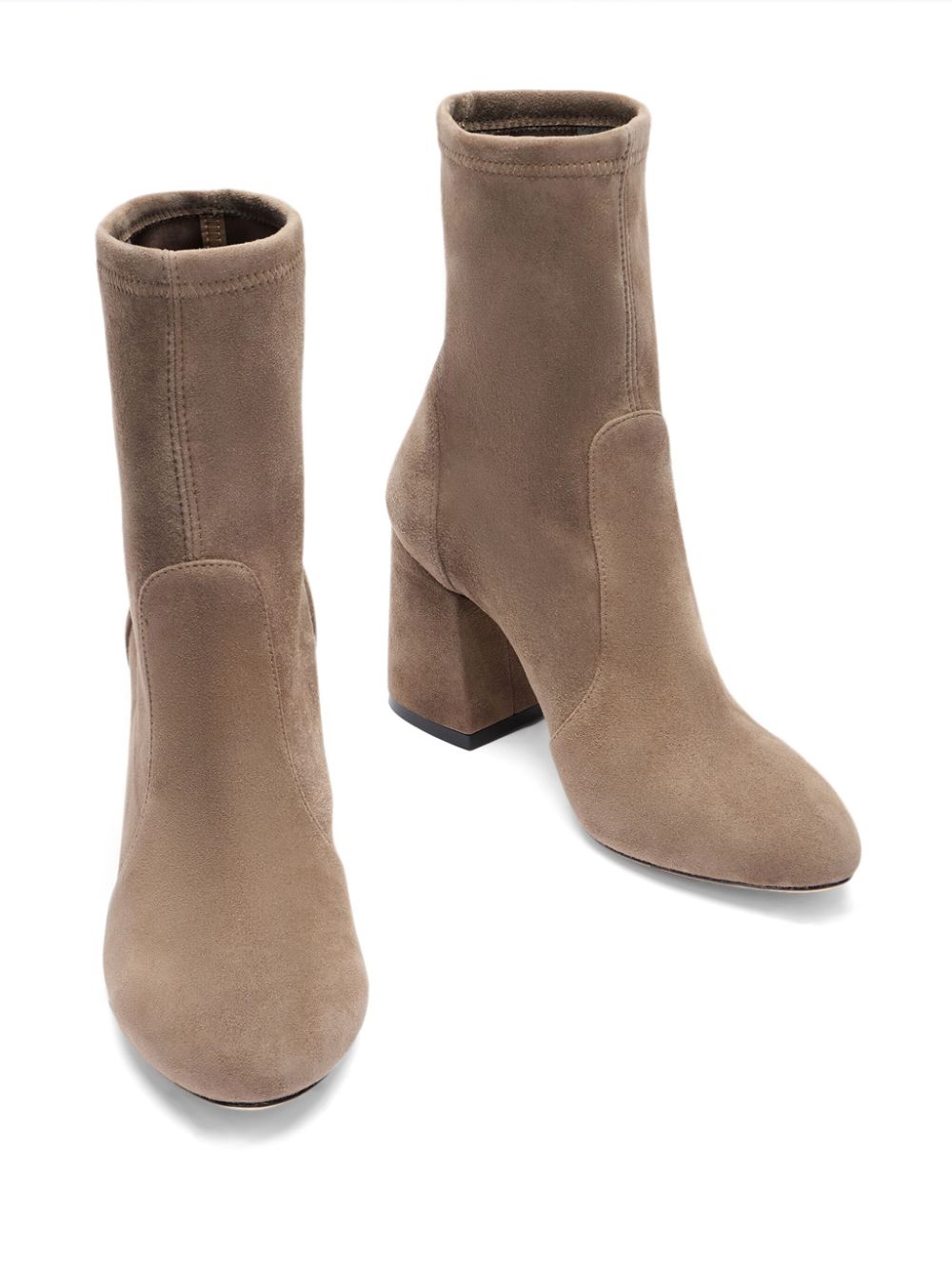 Stuart Weitzman 85 mm laarzen met flareblocking Beige