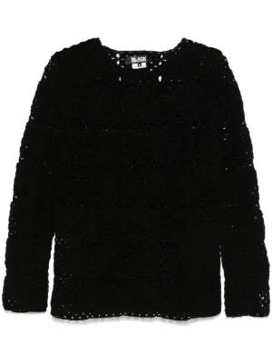 トップス BLACK Comme des garcons knit sweater Comme des Garçons PLAY - Knit Pullover in Black – Stoy