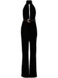 TOM FORD belted velvet jumpsuit - Black
