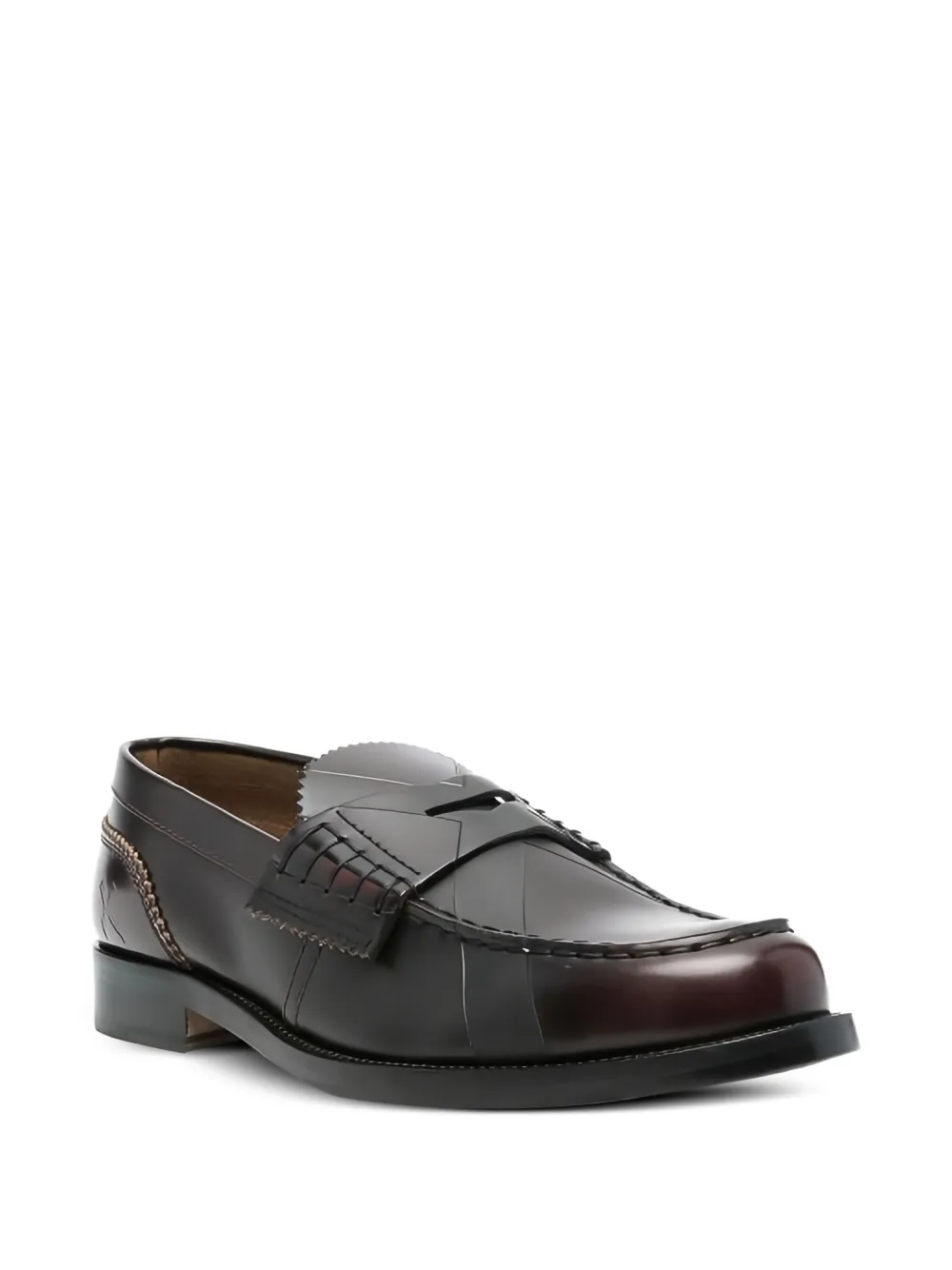 College Loafers met vlakken - Bruin
