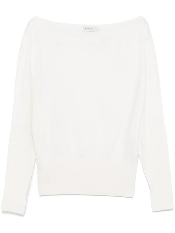 Simkhai Lavina Off-shoulder Sweater in White