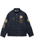 Neighborhood embroidered bomber jacket - Blue