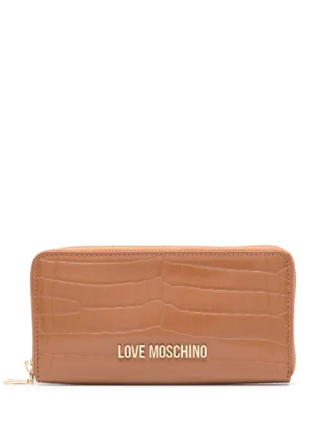 Love Moschino croc-effect wallet