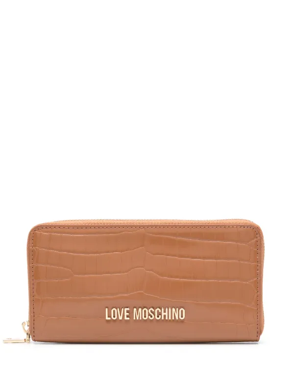 Love Moschino croc-effect Wallet | Brown | FARFETCH ID