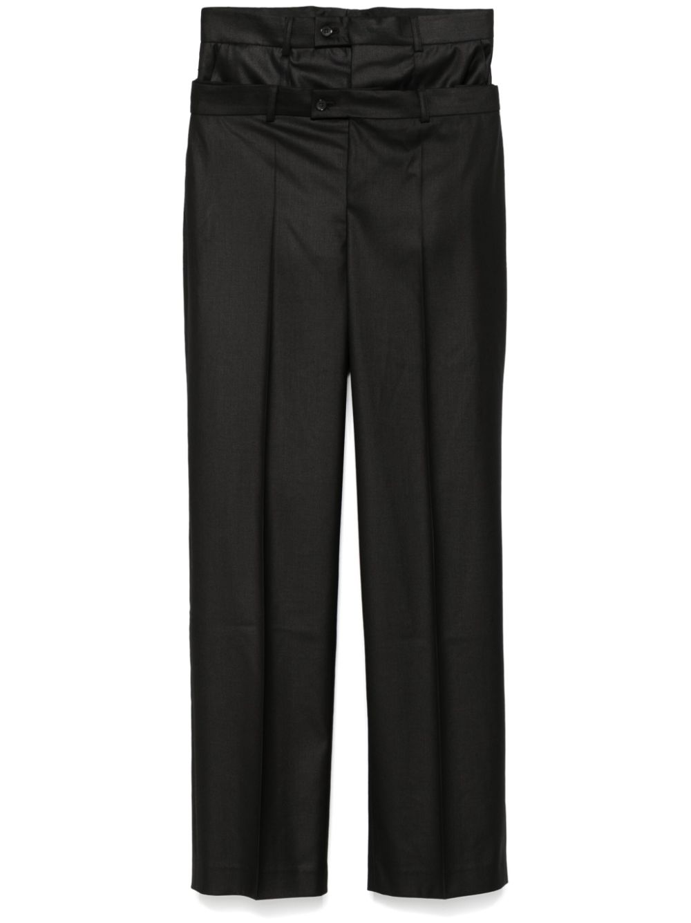 double-waistband trousers