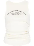 Achilles Ion Gabriel ruched tank top - White