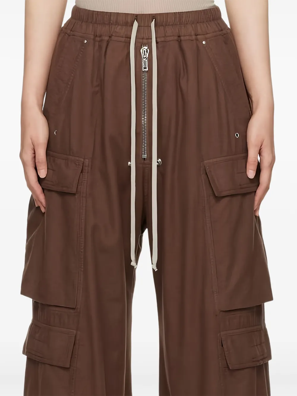 Rick Owens DRKSHDW Cargo broek met trekkoord - Bruin
