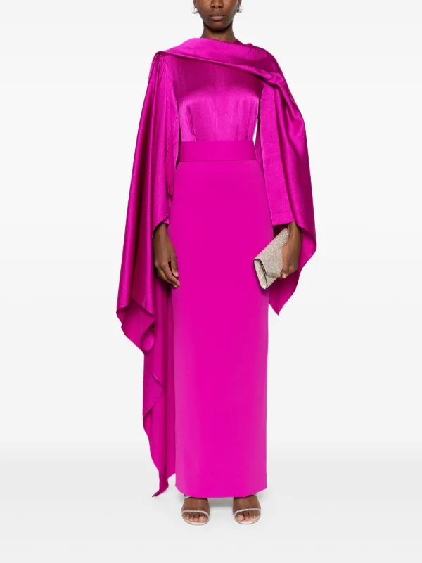 SOLACE LONDON::ワンピース:UK10[RESALE] Solace London Dacia One-shoulder Ruffled Maxi Dress (Dresses