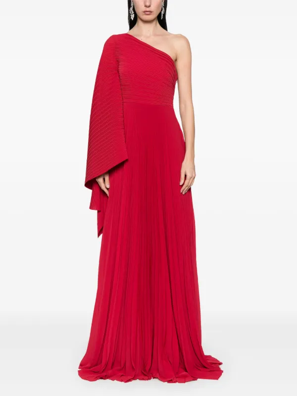 Solace London Maci Maxi Dress | Red | FARFETCH
