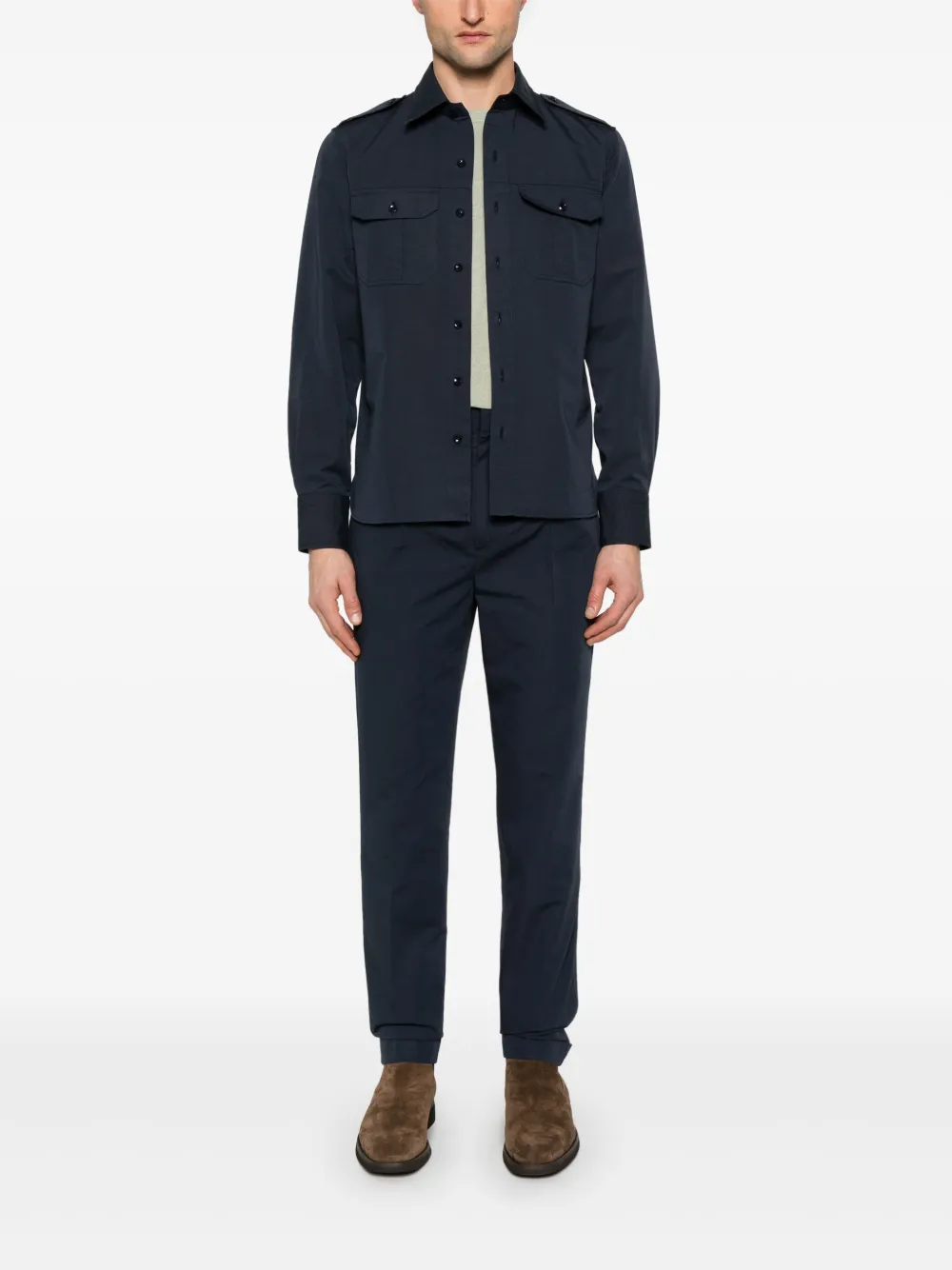 TOM FORD Popeline chino - Blauw