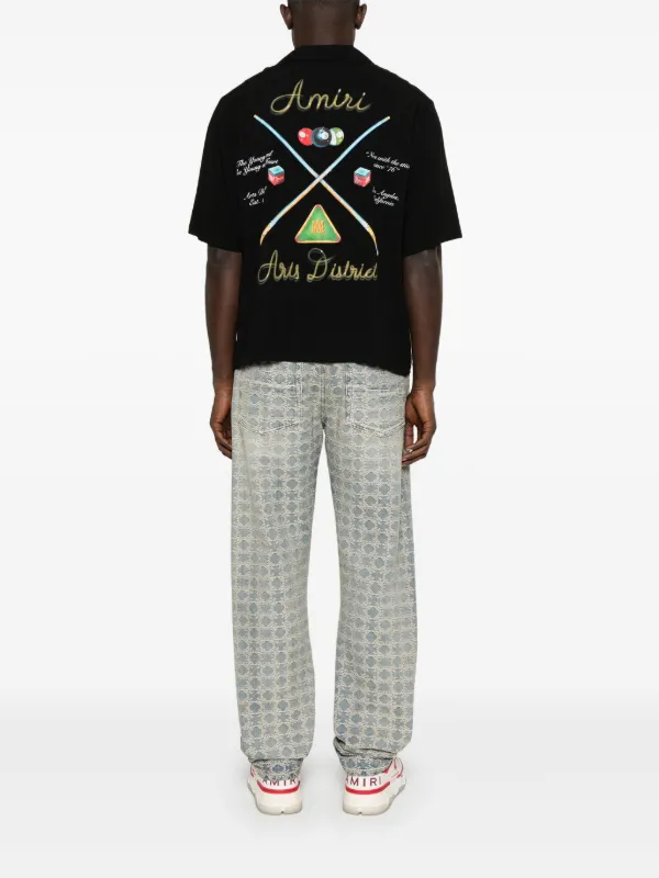 AMIRI Amiri Pool Cue Bowling Shirt | Black | FARFETCH AMIRI Amiri Pool Cue Bowling Shirt | Black | FARFETCH