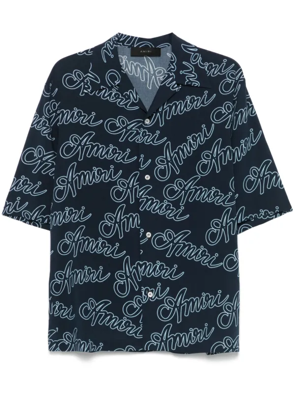 AMIRI Script シャツ | ブルー | FARFETCH JP