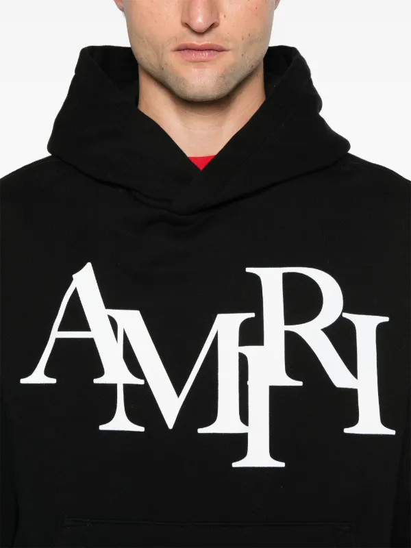 AMIRI Staggered Hoodie | Black | FARFETCH ZA