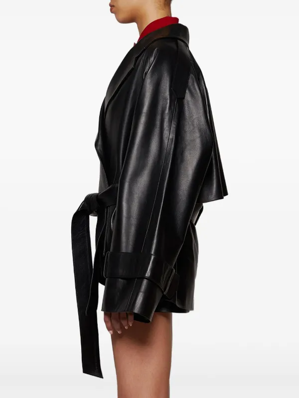 【関税込み】TOVE ブラック Zoya レザージャケット TOVE Zoya Jacket | Black | FARFETCH JO